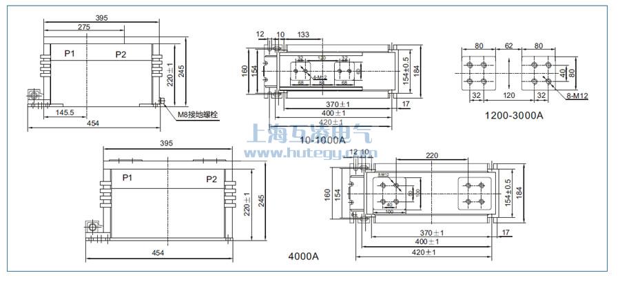 LZZBJ18-10/185H/4S电流（liú）互感器（qì）尺寸图