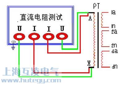 直流電（diàn）阻試驗測（cè）量接線圖